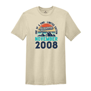 One Of A Kind Limited Edition Birthday 2008 Shirt, 16 Years Old Shirt, Birthday Party Shirt, Birthday Shirt, Family Birthday Party