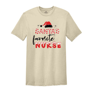 Santa's Favorite Nurse Shirt, Nurse Appreciation, Christmas Nurse Shirt, Nurse Gift, Christmas Party Shirt, Holiday Shirt, New Year Shirt