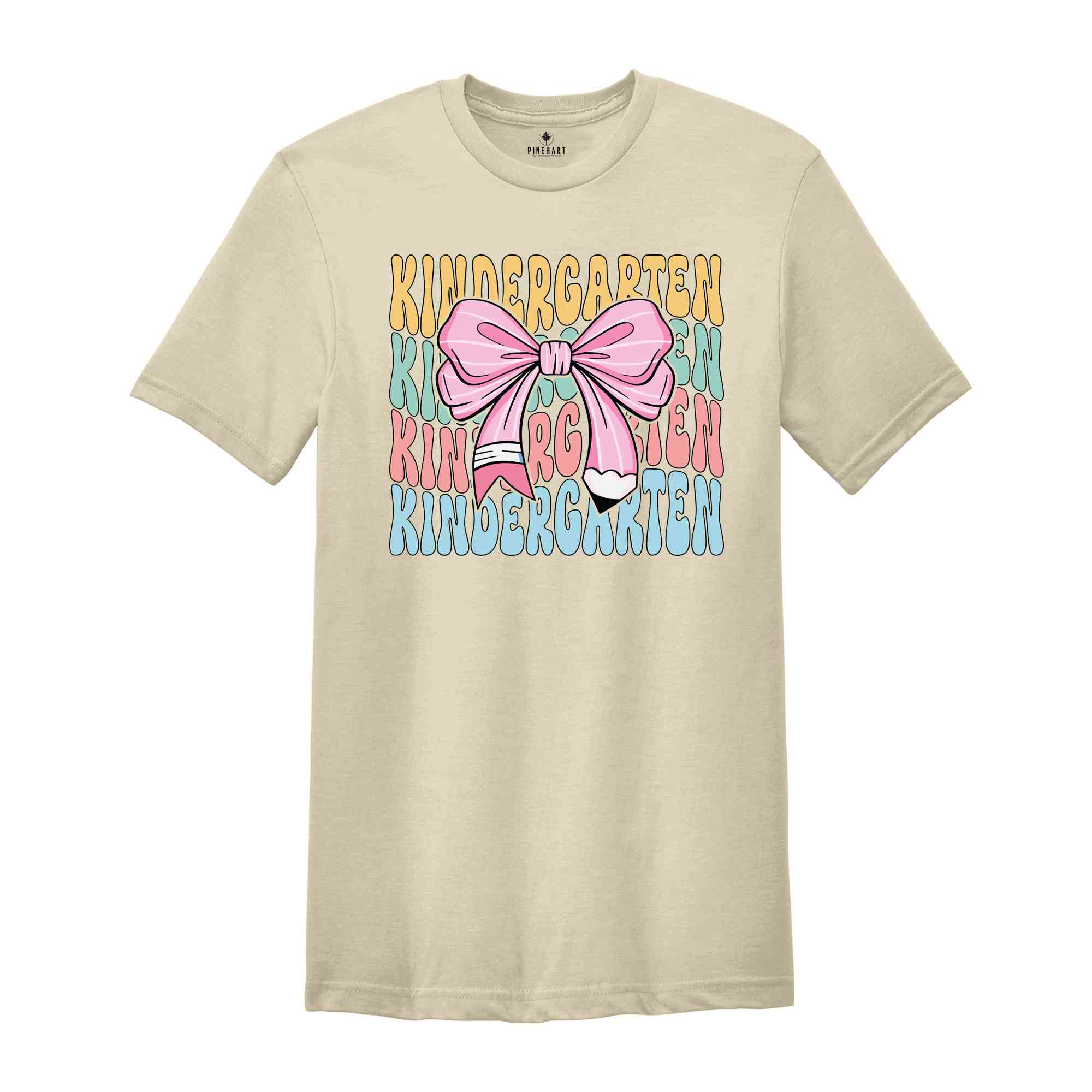 Kindergarten Teacher Coquette Shirt, Teacher Pencil Coquette Bow Shirt, Teacher T-Shirt, Teacher Appreciation Tee