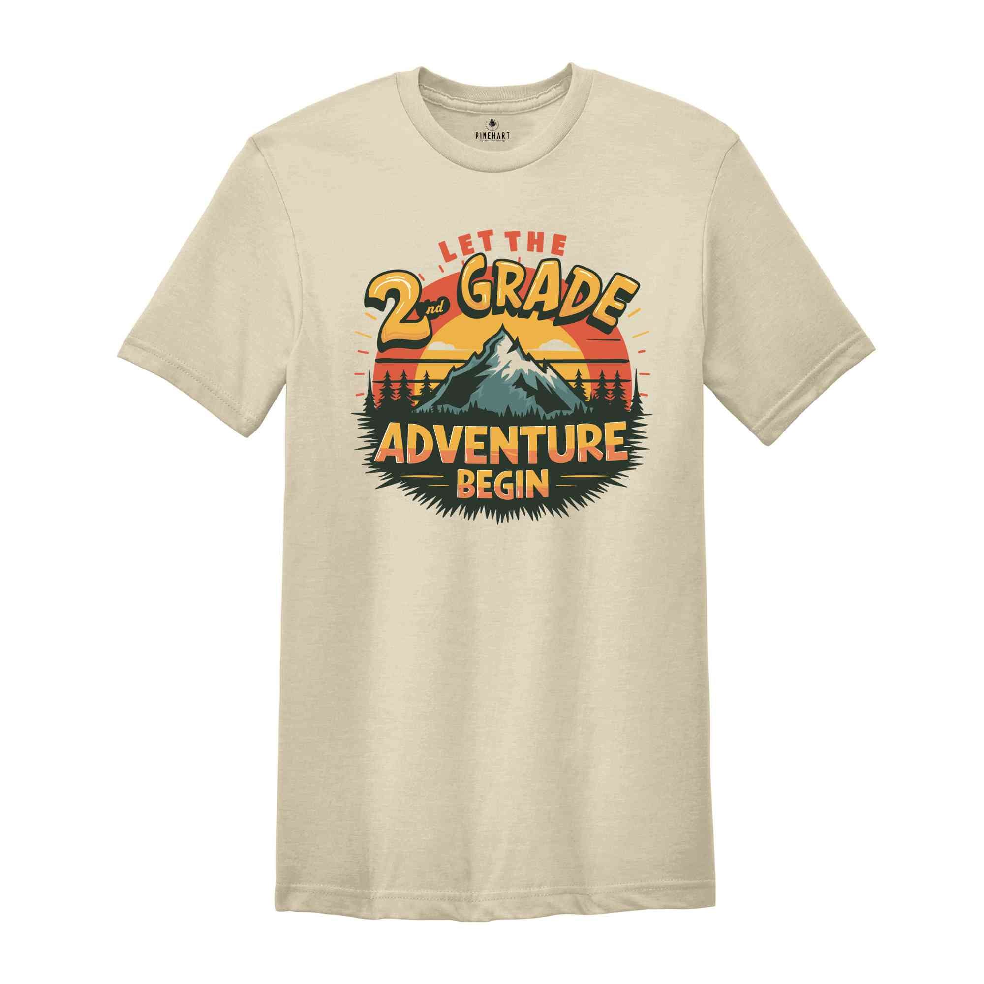 Let The 2nd Grade Adventure Begin Shirt, Hello Second Grade Shirt, Back to School Shirt, Second Grade Teacher Shirt, First Day Of School Tee