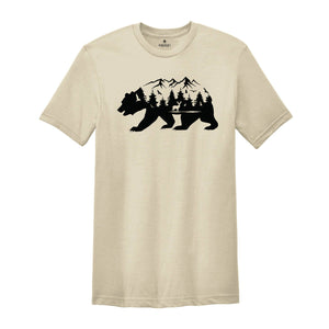 Mountain Bear Shirt, Bear T Shirt, Camping T Shirt, Wilderness Travel Tee, Wanderlust, Mountain Camp Shirt