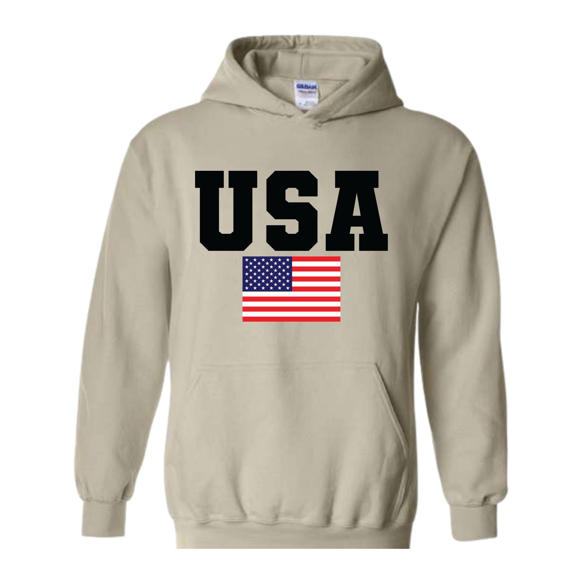 USA Hoodie, Patriotic Hoodie, America Sweatshirt, Flag Sweatshirt, American Retro Sweatshirt, USA Gift, American Flag Gift