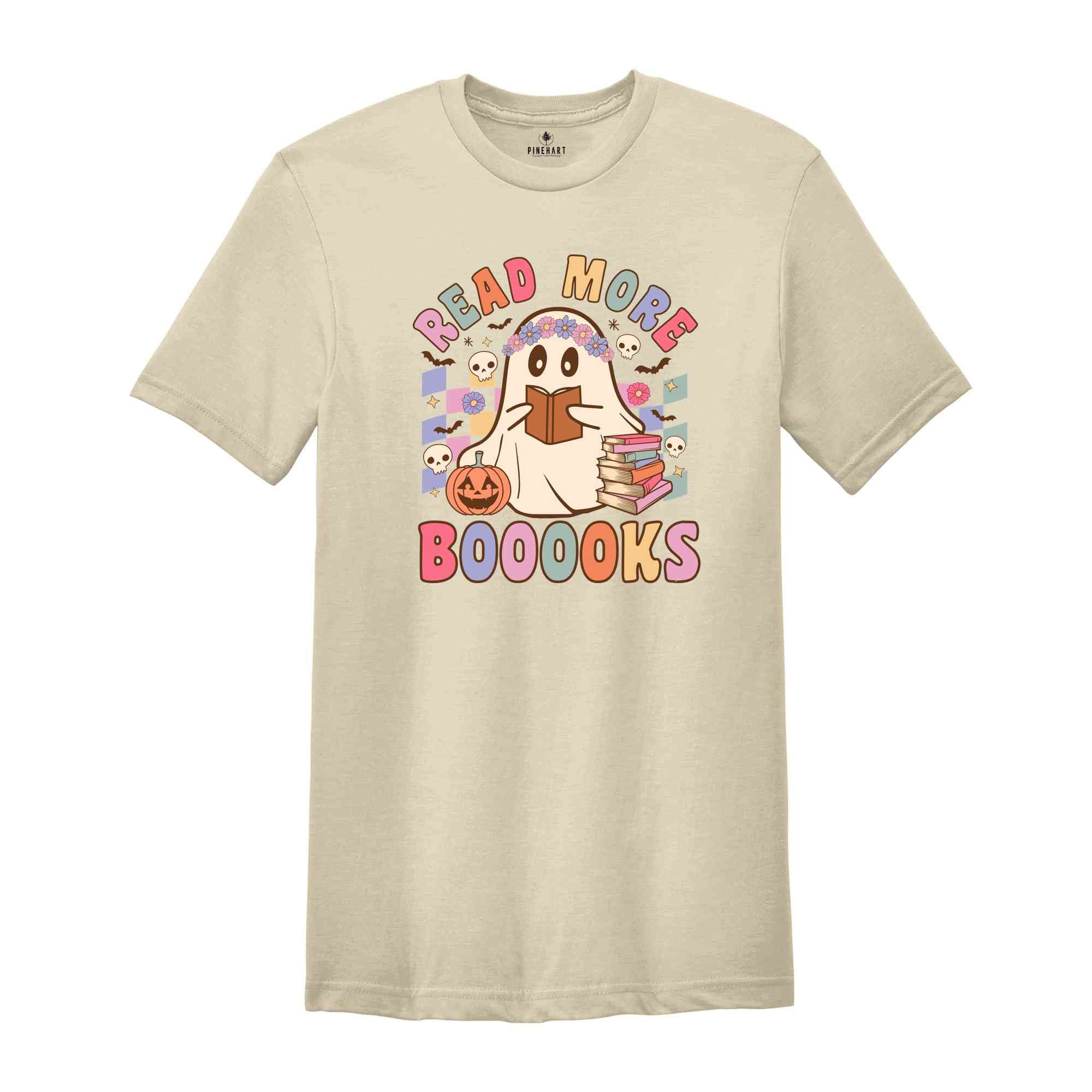 Read More Booooks Shirt, Halloween Ghost Shirt, Librarian Shirt, Librarian Halloween, Book Lovers Shirt, Ghost Book Shirt, Spooky Season