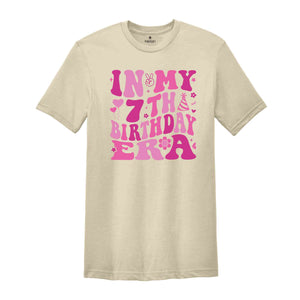 In My 7th Birthday Era Shirt, Birthday Girl Shirt, Cute Birthday Shirt, Kids Birthday Shirt, Seven Year Old Shirt, Birthday Party Shirt