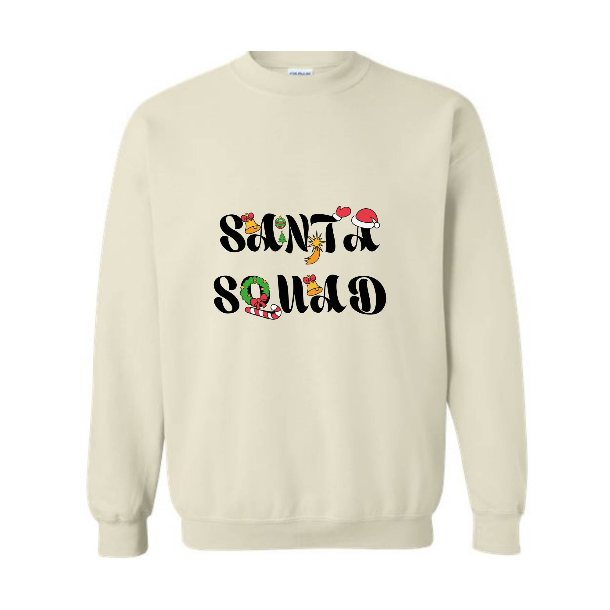 Santa Squad Sweatshirt, Xmas Sweatshirt, Festive Sweatshirt, Xmas Gift, Christmas Squad, Matching Sweatshirts, Holiday Outfit