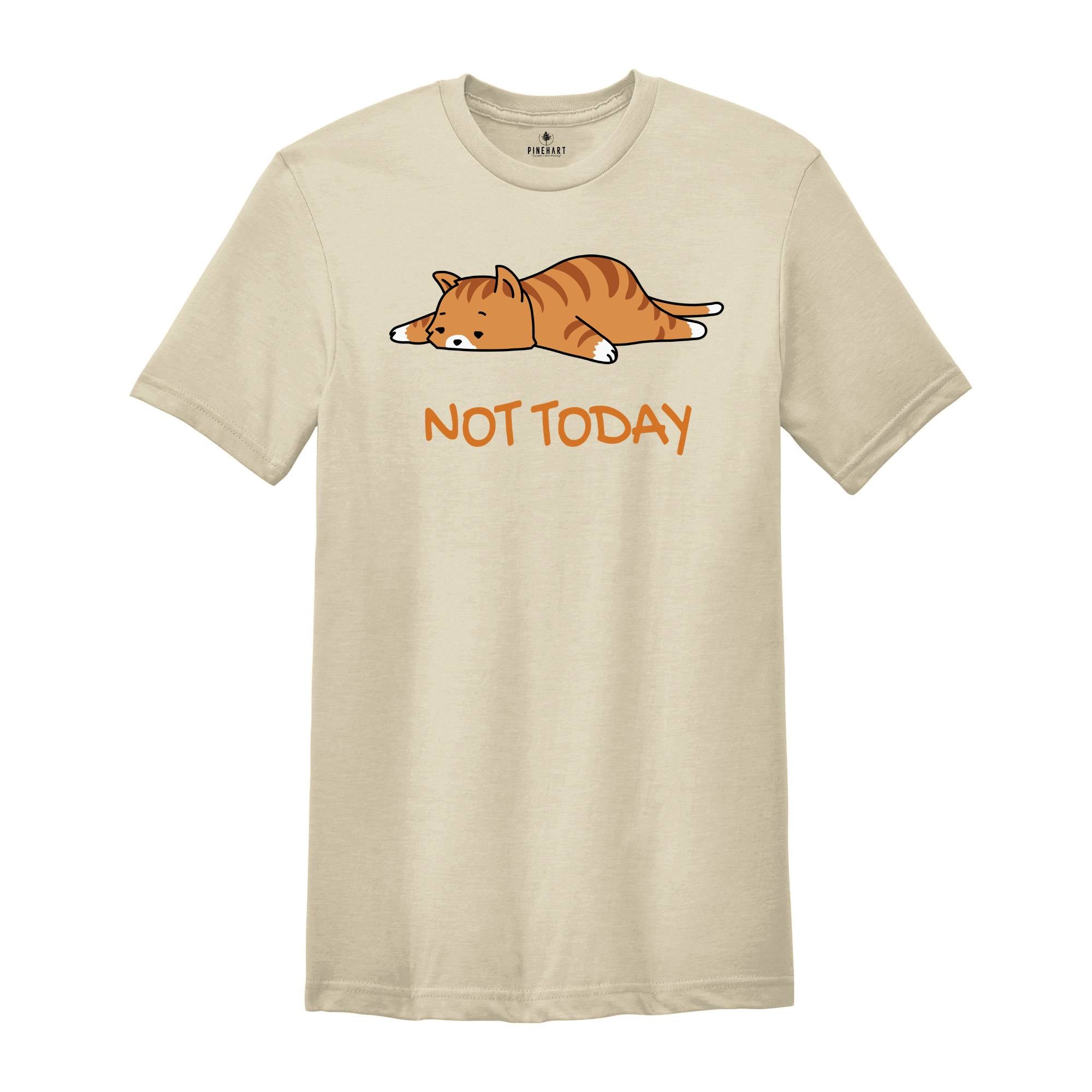 Not Today Cat Shirt, Funny Kitten Shirt, Funny Cat Tshirts, Lazy Cats, Sleepy Cat Lover Shirt, Lazy Cat Tees