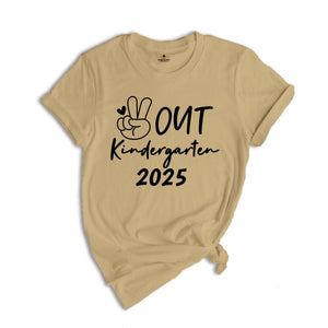 Peace Out Kindergarten 2025 Shirt, End Of The School Shirt, Last Day Of School Shirt, Kids Graduation Shirt, Tie Dye Shirt, Preschool Shirt