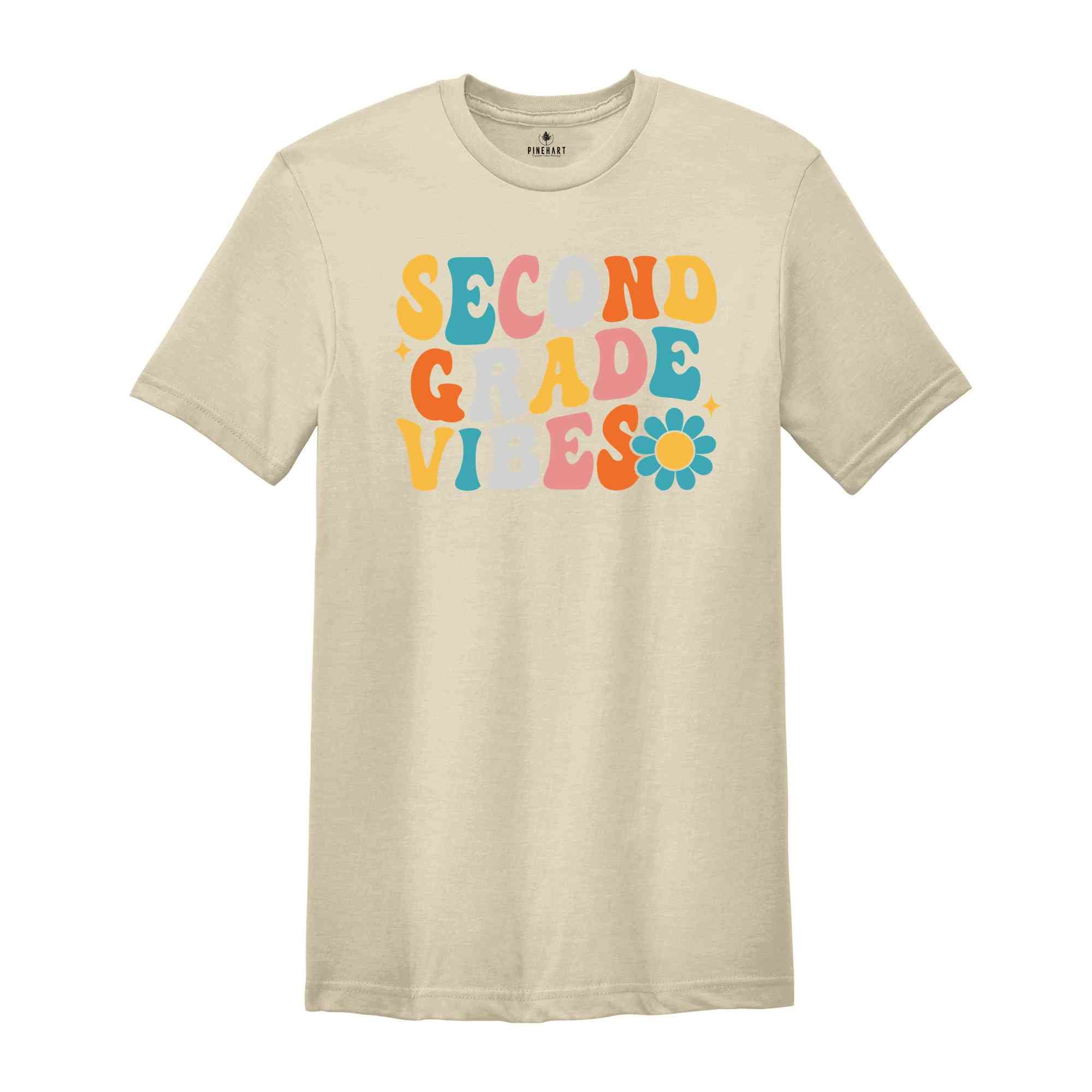 Second Grade Vibes Shirt, Back To School Shirt, Cute Back To School Shirt, Elementary School, Teacher Student Back To School Gift