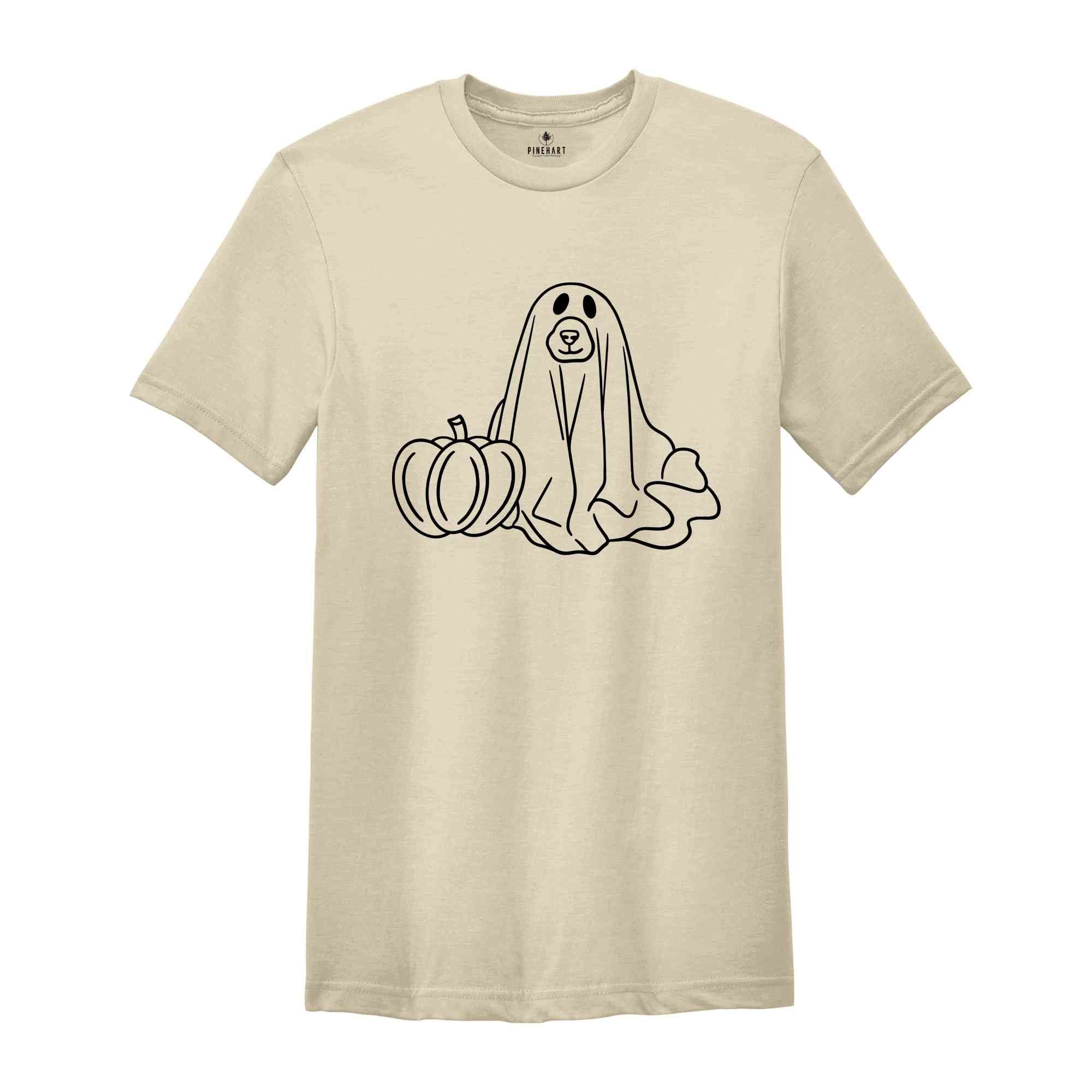 Ghost Dog Shirt, Cute Dog Ghost Tee, Dog Halloween Shirt, Cute Halloween Shirt, Ghost Cat T-Shirt, Funny Ghost Shirt