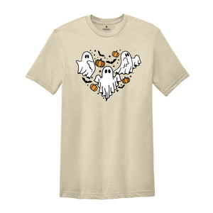 Ghost Heart Shirt, Spooky Season Shirt, Halloween Shirt, Scary Ghost Shirt, Cute Halloween Shirt, Boo Shirt, Funny Halloween Shirt