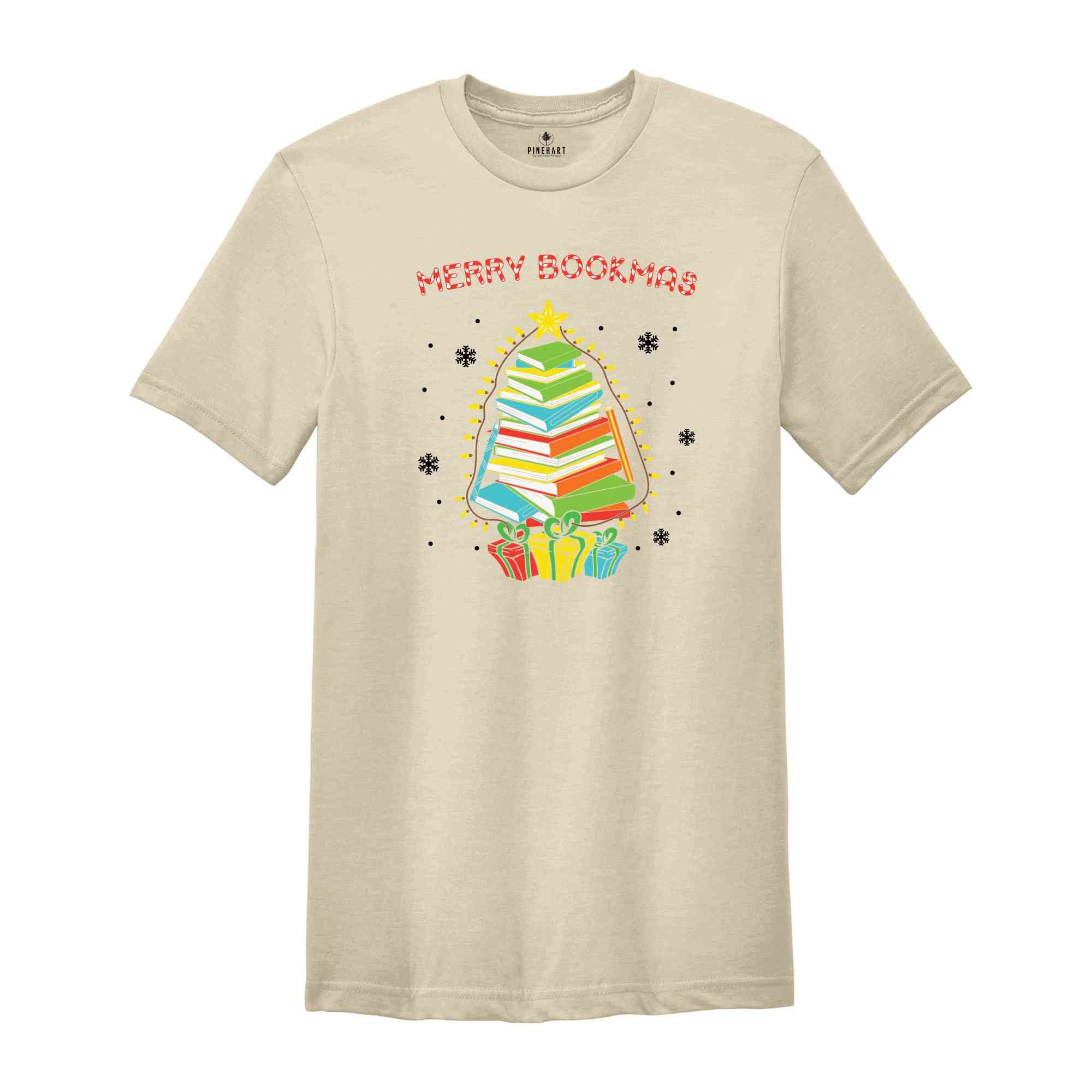 Merry Bookmas Shirt, Book Lover Christmas Shirt, Reading Shirt, Bookworm Shirt, Christmas Gift, New Year Shirt, Christmas Party Shirt