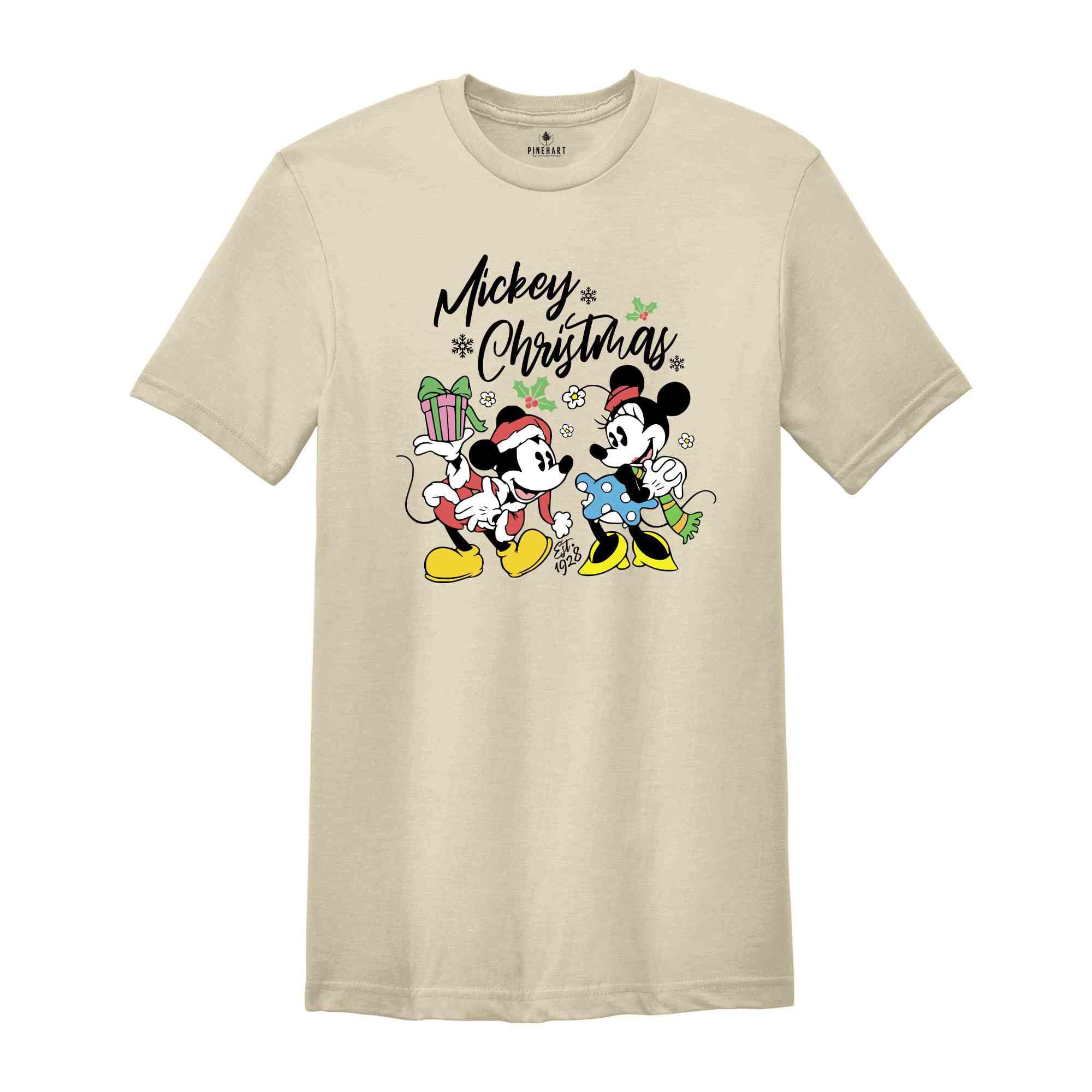 Mickey Christmas Shirt, Mickey Mouse Shirt, Mickey And Minnie Christmas Shirt, Christmas Couple Shirt, Mickey Family Shirt