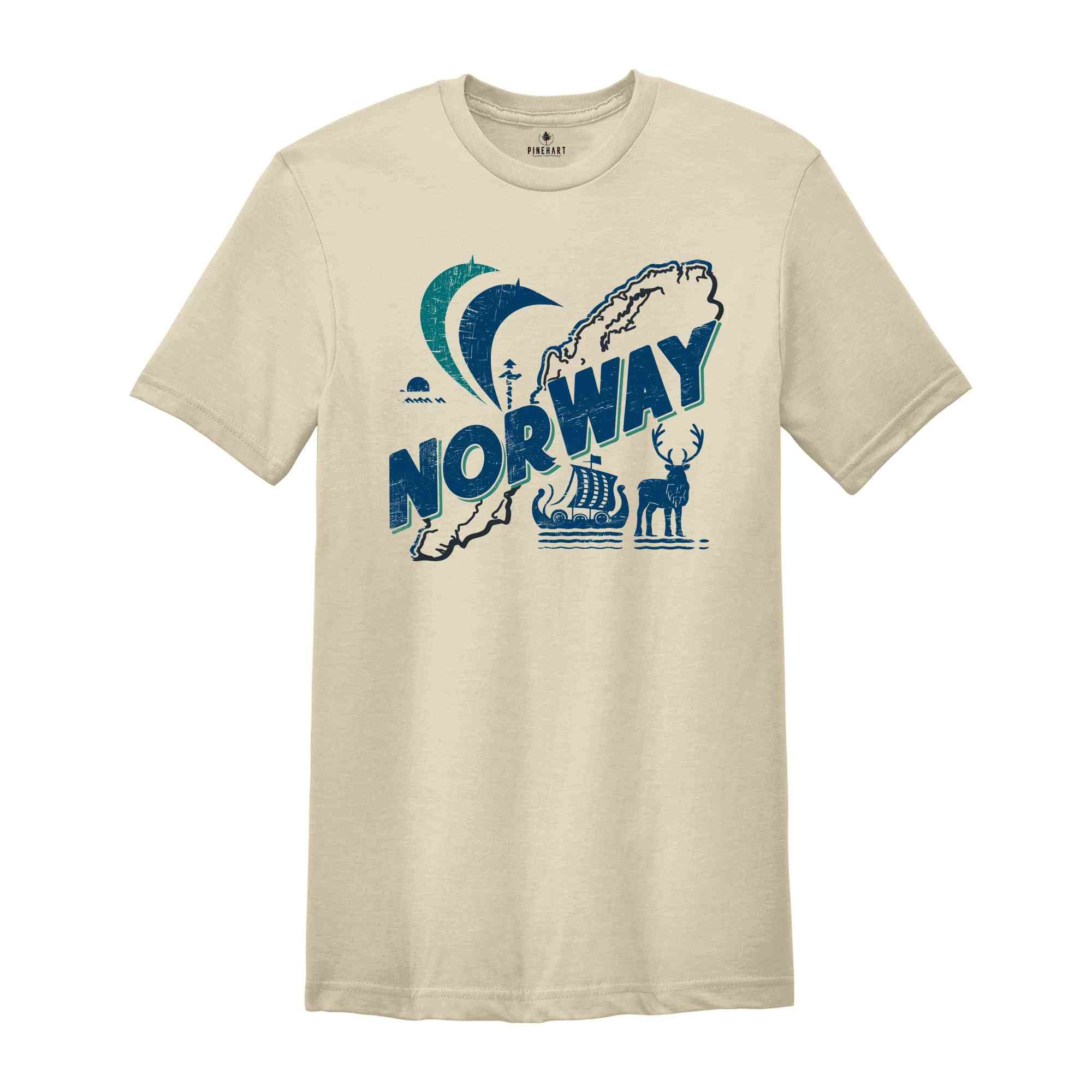 Retro Norway Shirt, Norway Travel Shirt, Country Travel Shirt, Shirt For Traveler, Travel Lover Gift, Travel Tee, Trip Shirt