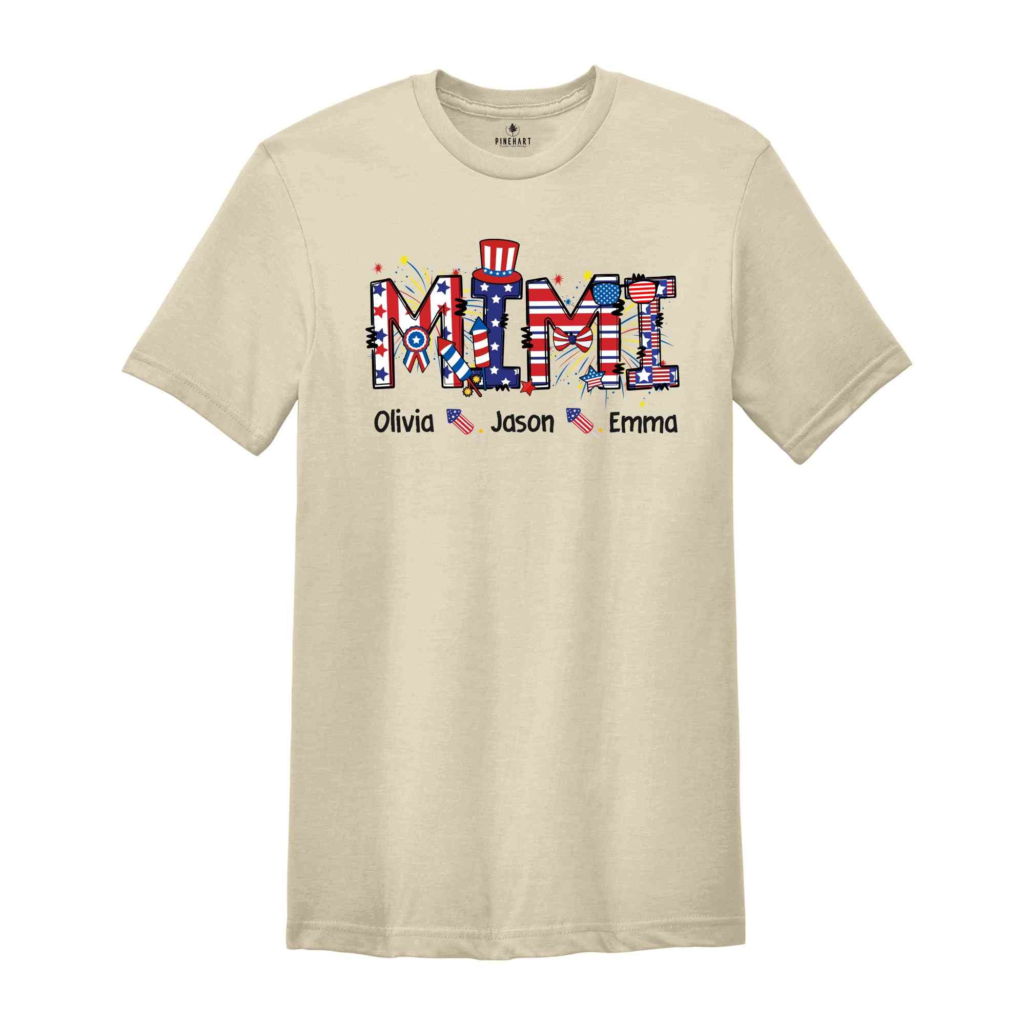 Custom Mimi Shirt, Custom 4th Of July Shirt, Republican Shirt, Custom Names, Independence Day Shirt, Gift For Mimi, Personalized Mimi Shirt