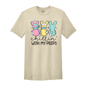 Chillin With My Peeps Easter Bunny Shirt, Easter Day Tee, Easter Day Outfit, Easter Day Gift, Bunny Lover Tshirt, Happy Easter