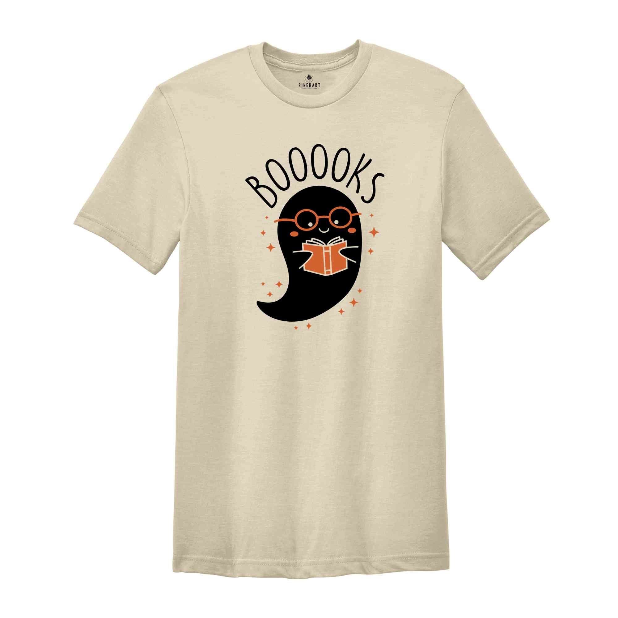 Booooks Shirt, Ghost Books, Halloween Teacher T-Shirt, Halloween Reading Shirt, Librarian Shirt, Bookworm Gift,Halloween Party Teacher Shirt