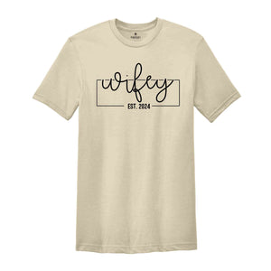 Wifey Hubby Est 2024 Shirt, Honeymoon Shirts, Newly Engaged Shirt, Couple Matching Shirt, Hubby Wifey Est 2024, Newly Wed Shirt