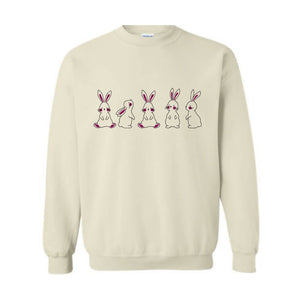 Cute Bunnies Sweatshirt, Bunny Lover Hoodie, Cute Easter Hoodie, Cute Spring Sweater, Happy Easter Hoodie, Bunny Mom Sweatshirt