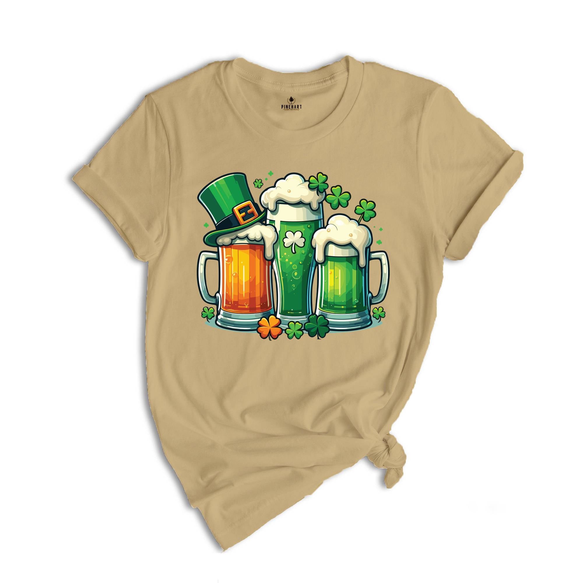 Irish Beer St. Patrick's Day Shirt, Paddy's Day Drinking Shirt, Shamrock Shirt, Ireland Flag Shirt, Beer Lover Shirt, Shamrock Beer Shirt