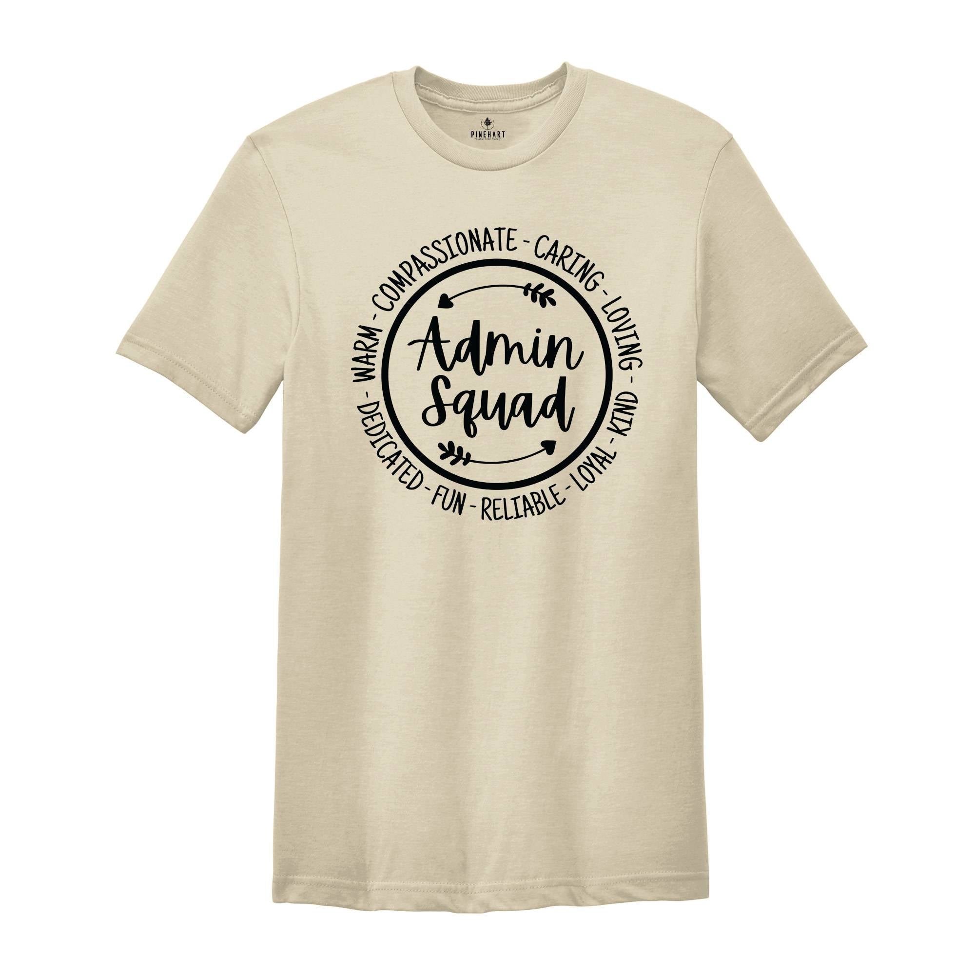 Admin Squad Shirt, Office Squad Gift, Administrative Assistant Shirt, Administrative Professionals Day Gift, School Office Staff Tees