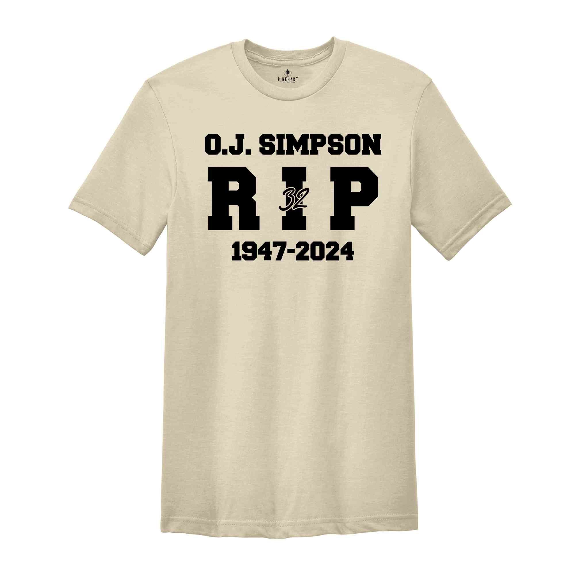 O.J Simpson 1947-2024 Shirt, Thanks For Memories Simpson Shirt, Rest In Peace, RIP OJ Simpson Shirt, O.J Simpson, OJ Simpson Tshirt