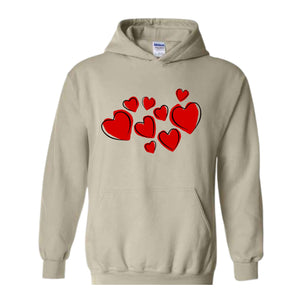 Heart Hoodie, Valentine Hoodie, Cute Valentine Hoodie, Valentine's Day Hoodie, Love Hoodie