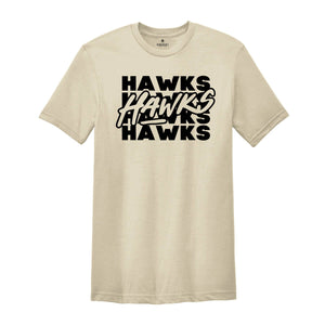 Team Mascot T-Shirt, Hawks Team Shirt, Hawks Football Tee, Hawks Fan Gift, Hawks School Gift, Hawks School Spirit, Hawks Basketball Shirt