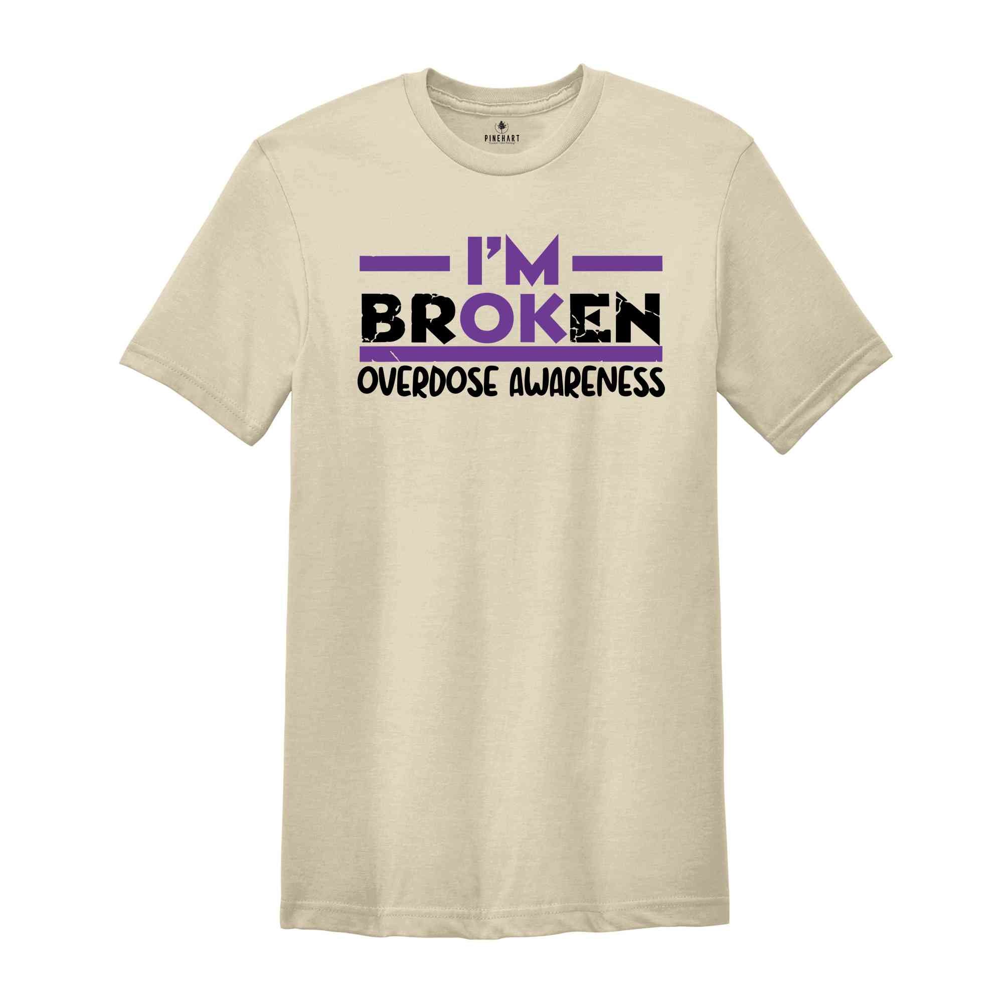 Overdose Awareness Ribbon Shirt, Addiction Recovery Gift, Narcotics Anonymous, Recovery Shirt, Sobriety T-Shirt