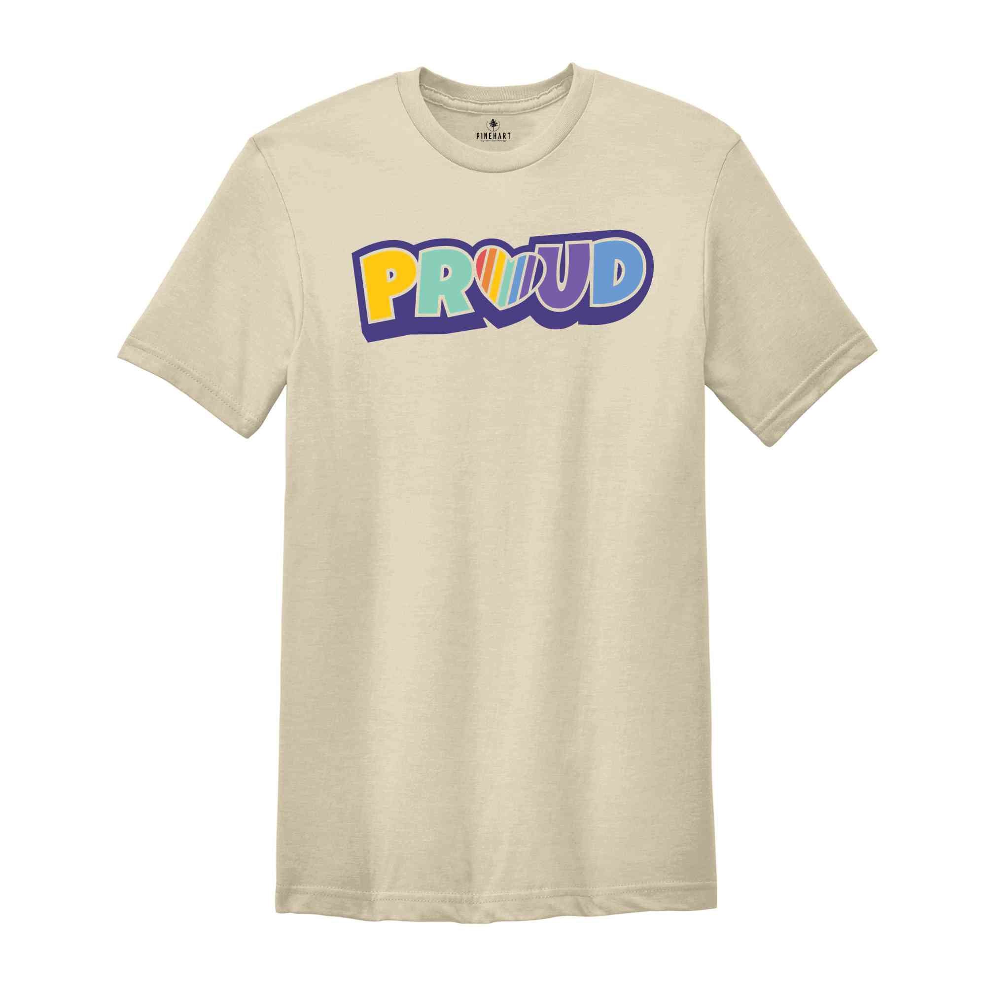 LGBTQ Proud T-Shirt, Rainbow Pride T-Shirt, V-neck Tee, Gay Pride T-Shirt, LGBTQ+ shirt, Pride Shirt, Pride Parade shirt, Cute T Shirt