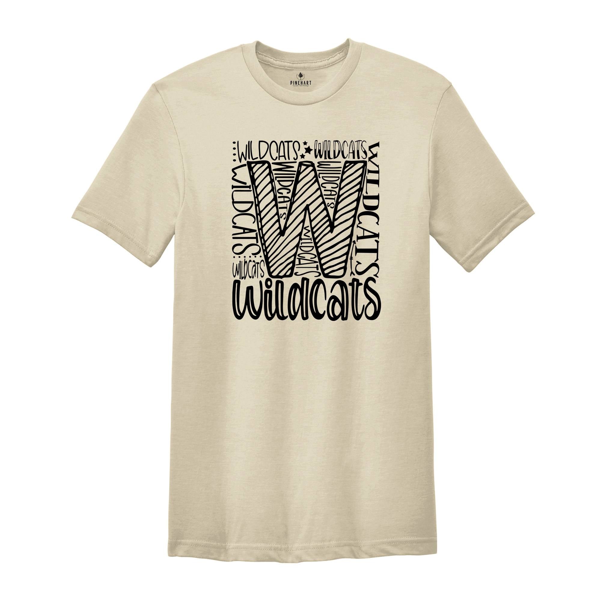 Team Mascot T-Shirt, Wildcats Team Shirt, Wildcats Football, Wildcats Fan Gift, Wildcats School Tee, Wildcats School Spirit