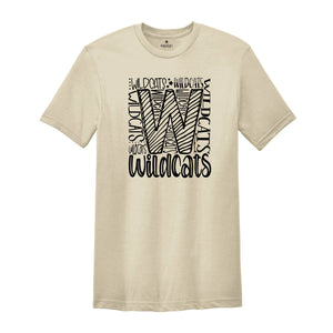 Team Mascot T-Shirt, Wildcats Team Shirt, Wildcats Football, Wildcats Fan Gift, Wildcats School Tee, Wildcats School Spirit