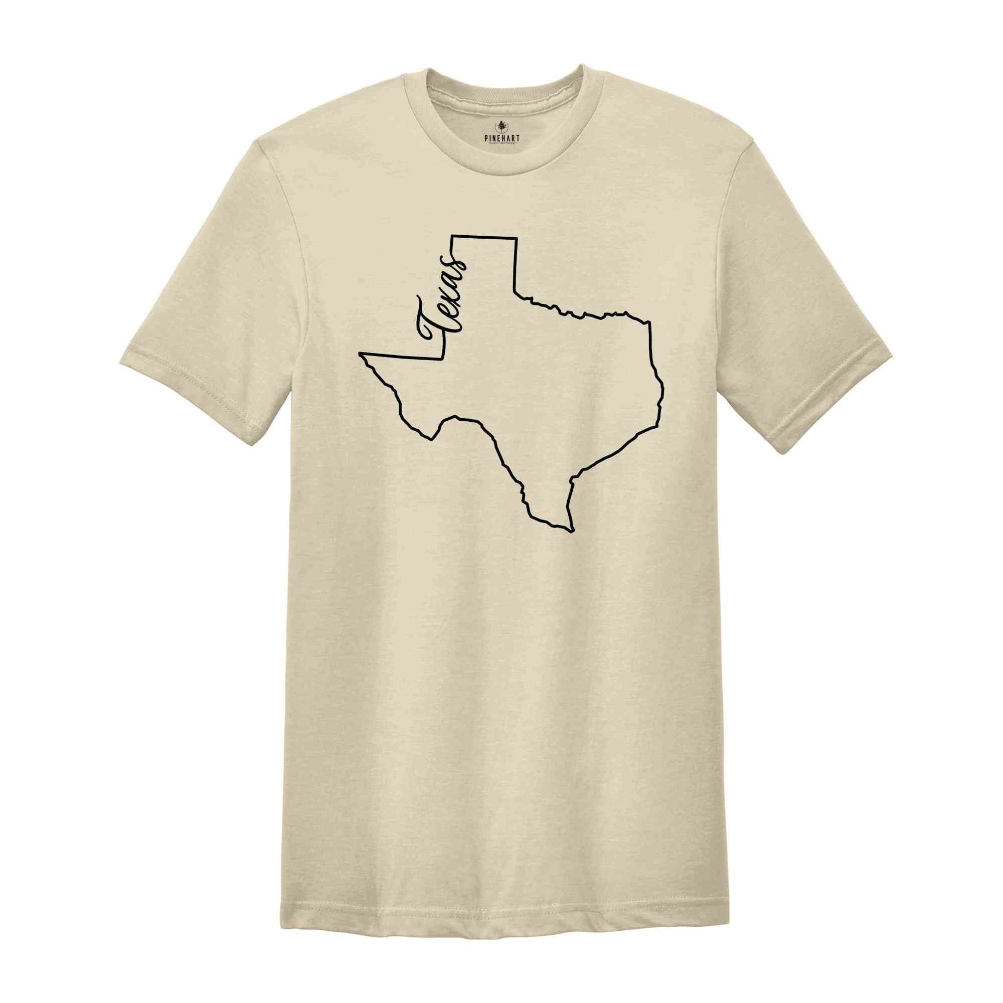 Texas State Shirt, The USA State Shirt, Texas USA Shirt, Texas Map Outline Shirt, US Outline Shirt, United States Shirt