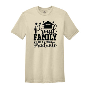 Proud Family Of A 2024 Graduate T-Shirt, Graduate Shirt, Graduation Party T-Shirt, Graduation Gifts, Class Of 2024 Shirt