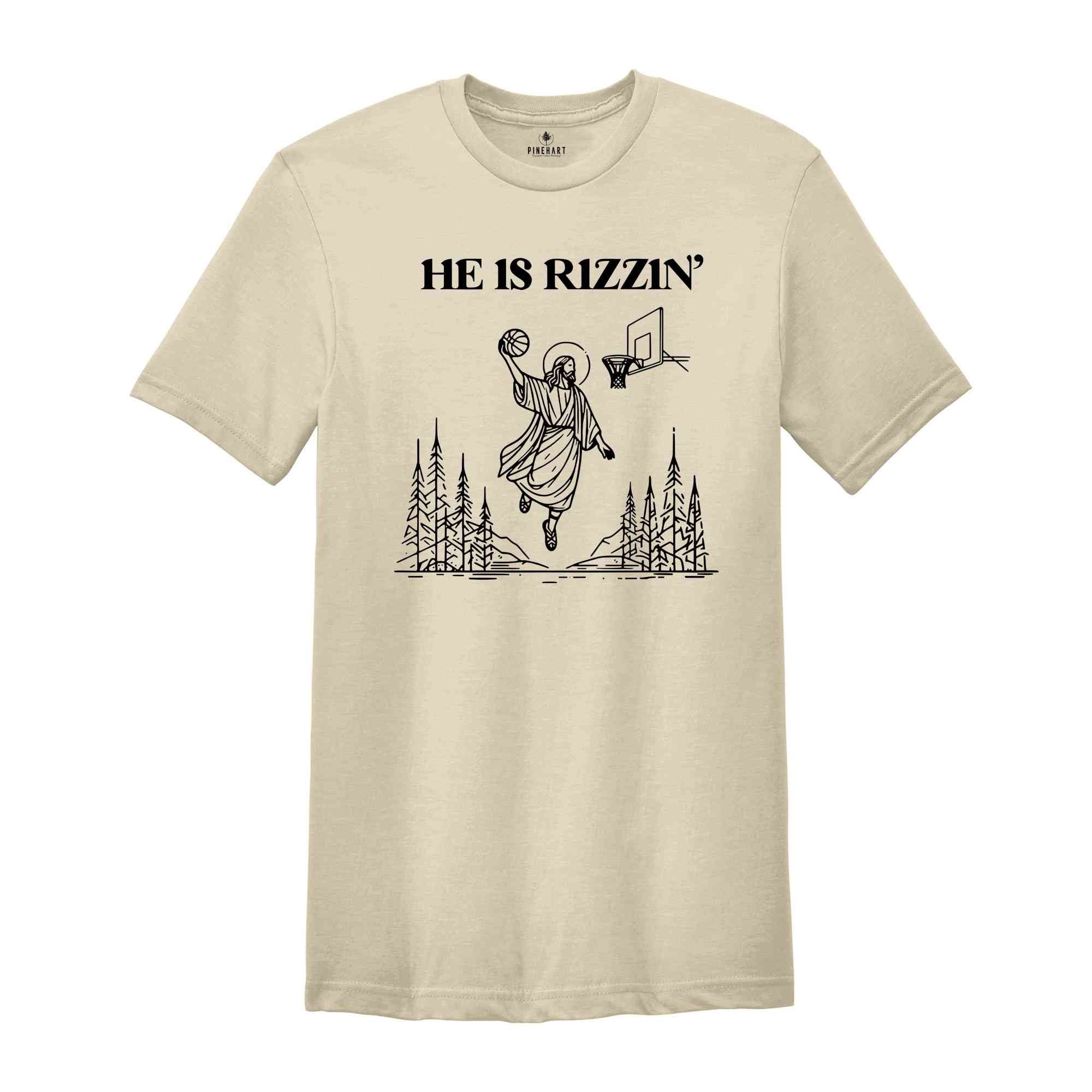 He Is Rizzin' Shirt, Religious Easter Shirt, Jesus Shirt, Happy Easter Day, Funny Easter Shirt, He Is Risen Shirt, Cute Easter Shirt