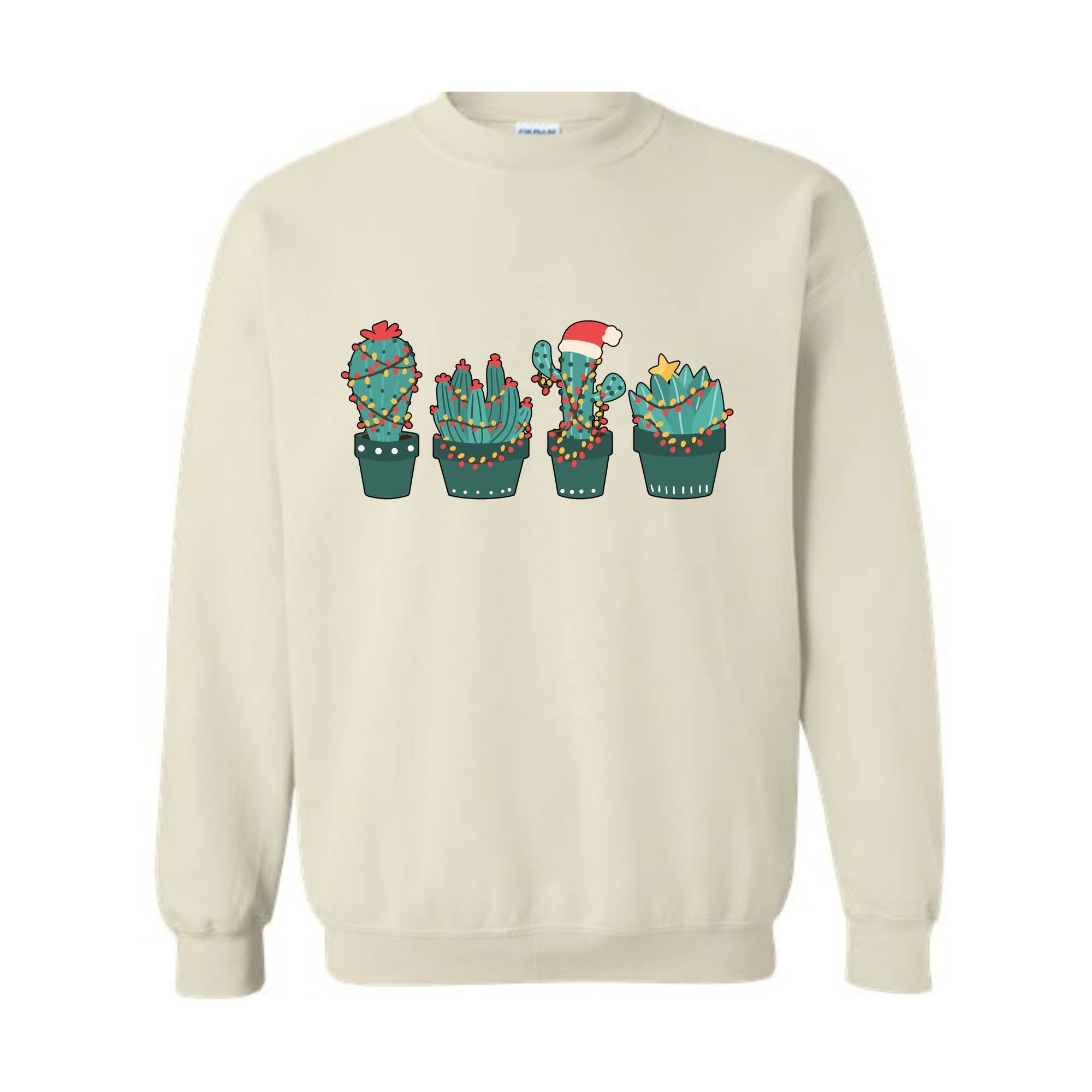 Christmas Cactus Sweatshirt, Cactus Lover Sweatshirt, SOuthern Christmas Sweatshirt, Plant Lover Gifts