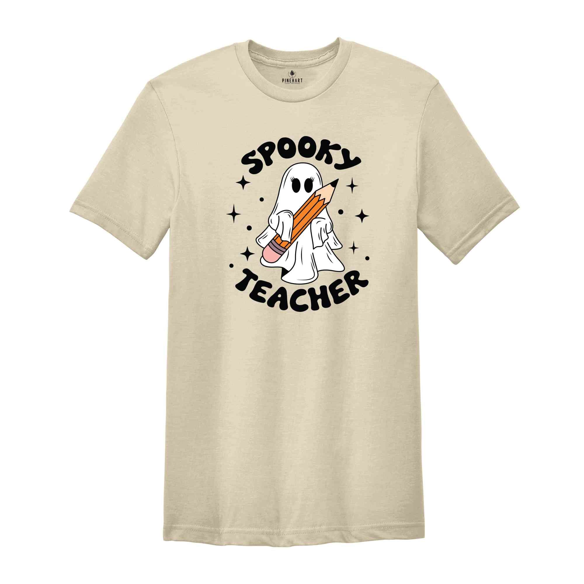 Spooky Teacher Ghost Shirt, Cute Ghost Shirt, Boo Shirt, Halloween Gift For Teachers, Teacher Appreciation, Halloween Gift, Spooky Shirt