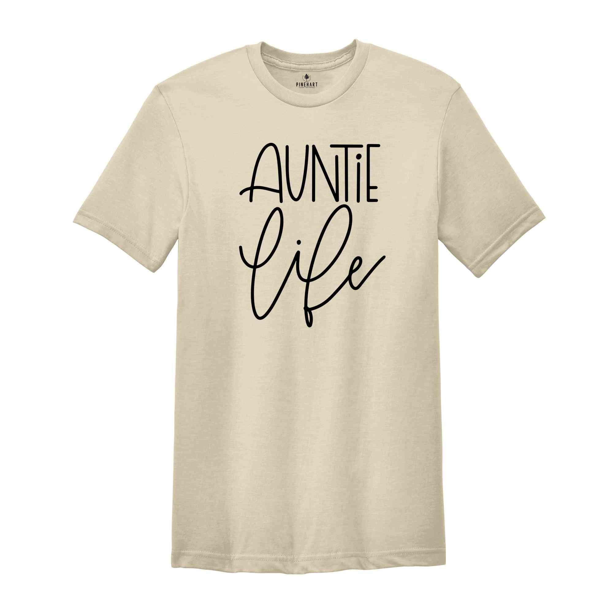 Auntie Shirt, Auntie Life Shirt, New Aunt Shirt, Baby Shower Shirt, Gender Reveal Aunt T-Shirt, Funny Pregnancy Reveal Shirt, Aunt Gift Ideas