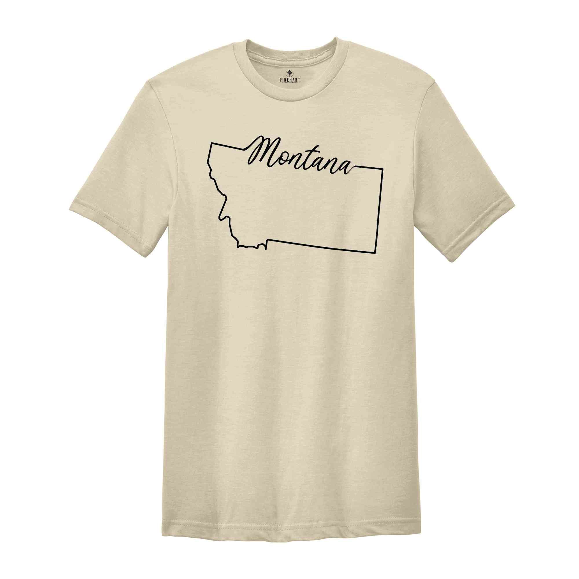 Montana State Shirt, The USA State Shirt, Montana USA Shirt, Montana Map Outline Shirt, US Outline Shirt, United States Shirt