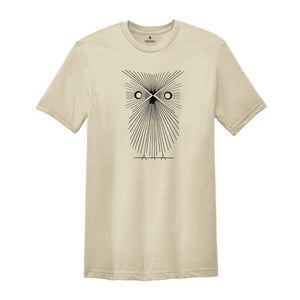 Lined Owl Shirt, Great Horned Owl Shirt, Minimalising Owl Shirt, Owl Shirt, Bird Shirt, Animal Shirt, Owl Lover Shirt, Flying Owl Shirt