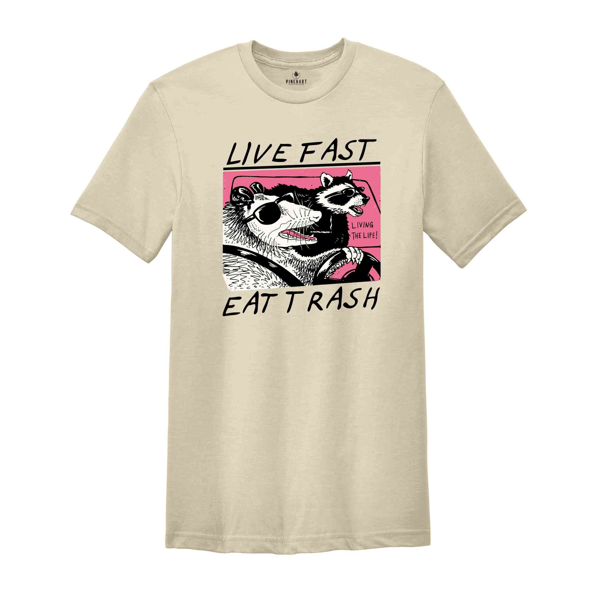 Live Fast Eat Trash Shirt, Animal Shirt, Raccoon Shirt, Funny Raccoon Meme, Funny Opossum Shirt, Funny Meme Shirt