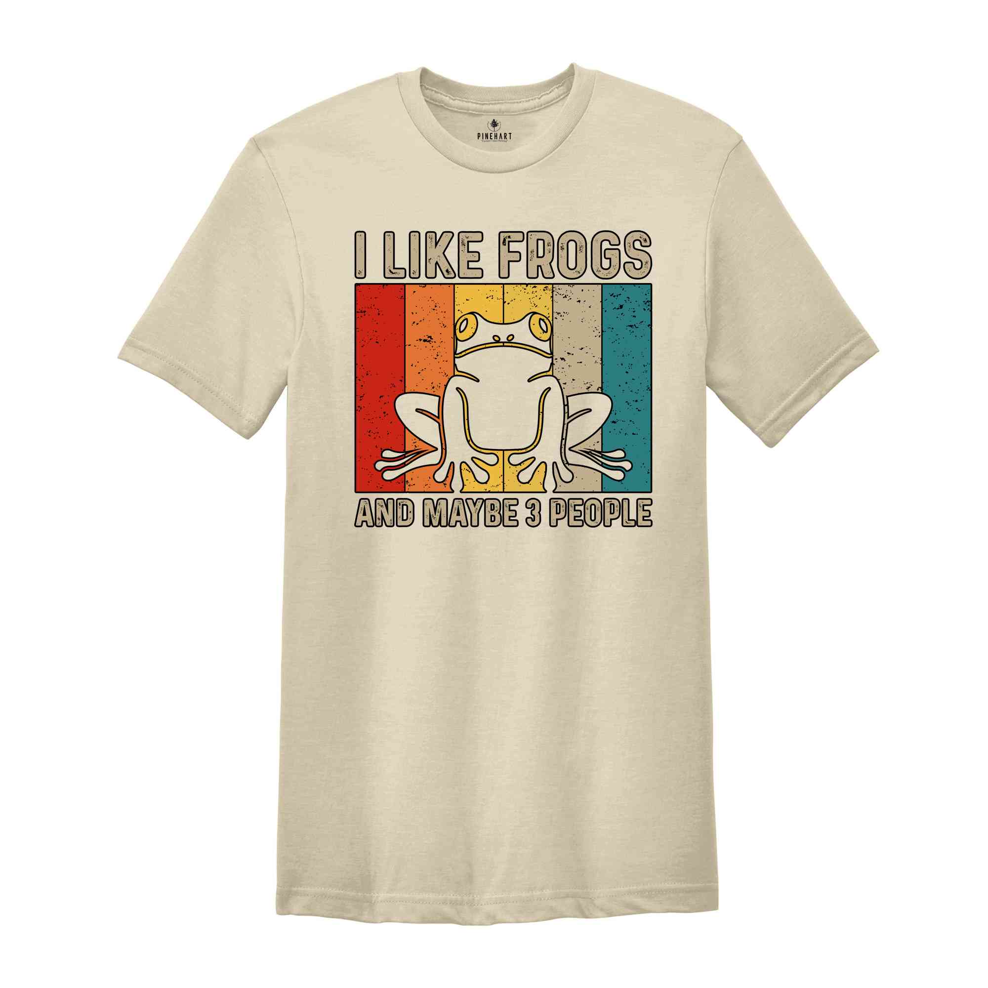 I Like Frogs and Maybe 3 People Sunset Shirt, Frog Shirt, Retro Vintage Tee, Animal Lover, Frog Lover Shirt, Frog Gifts, Frogs Tee,