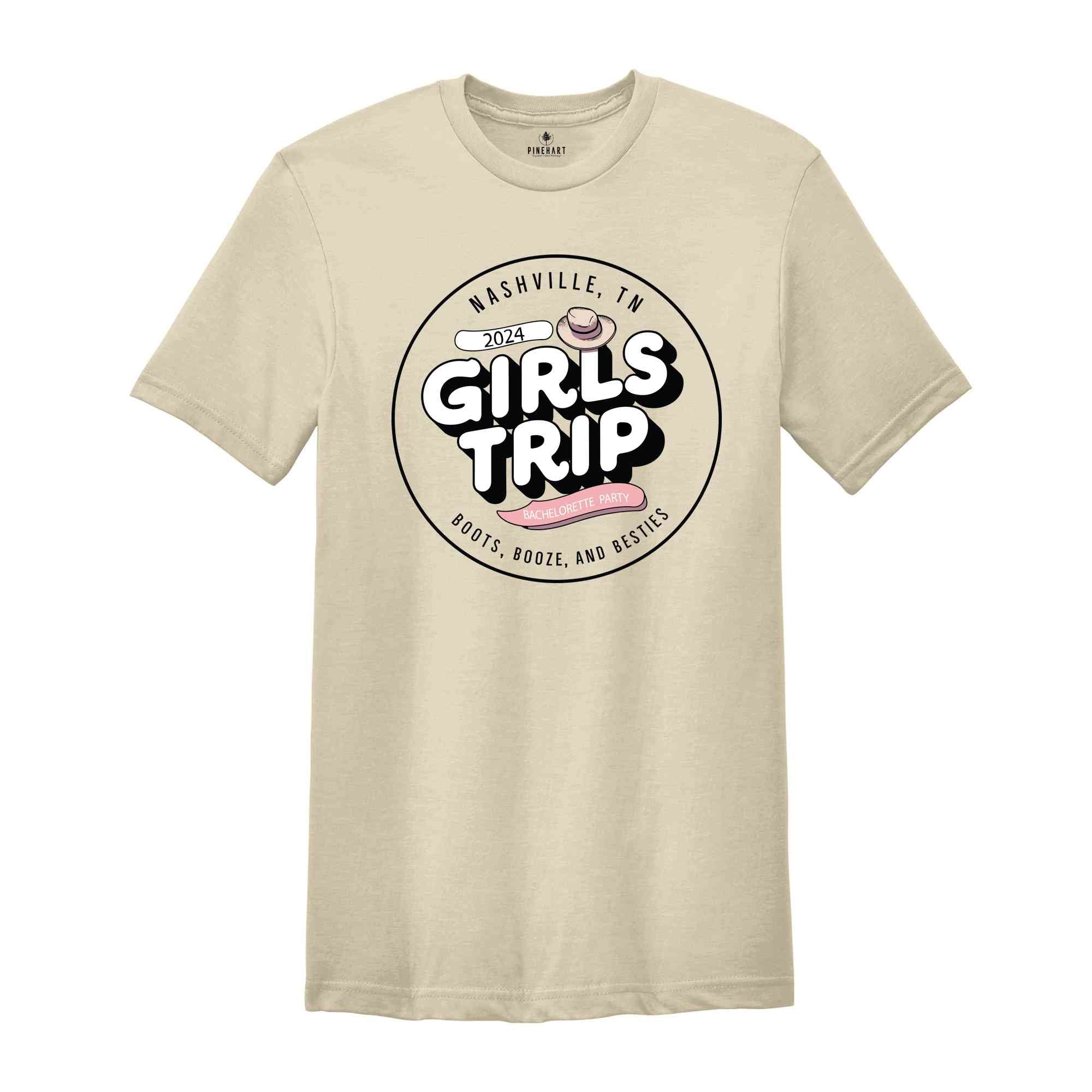 Personalized Girls Trip T-Shirt, Custom Bachelorette Party Shirts, Girls Trip Tees, Country Music Tees