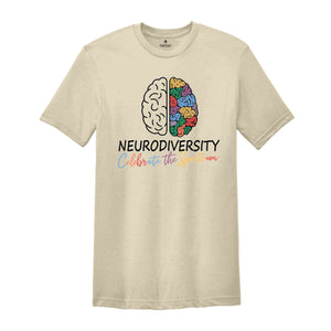 Embrace Neurodiversity Shirt, Celebrate the Spectrum Brain Autism T-Shirt, Neurodiversity T-shirt, Autism Awareness Shirt