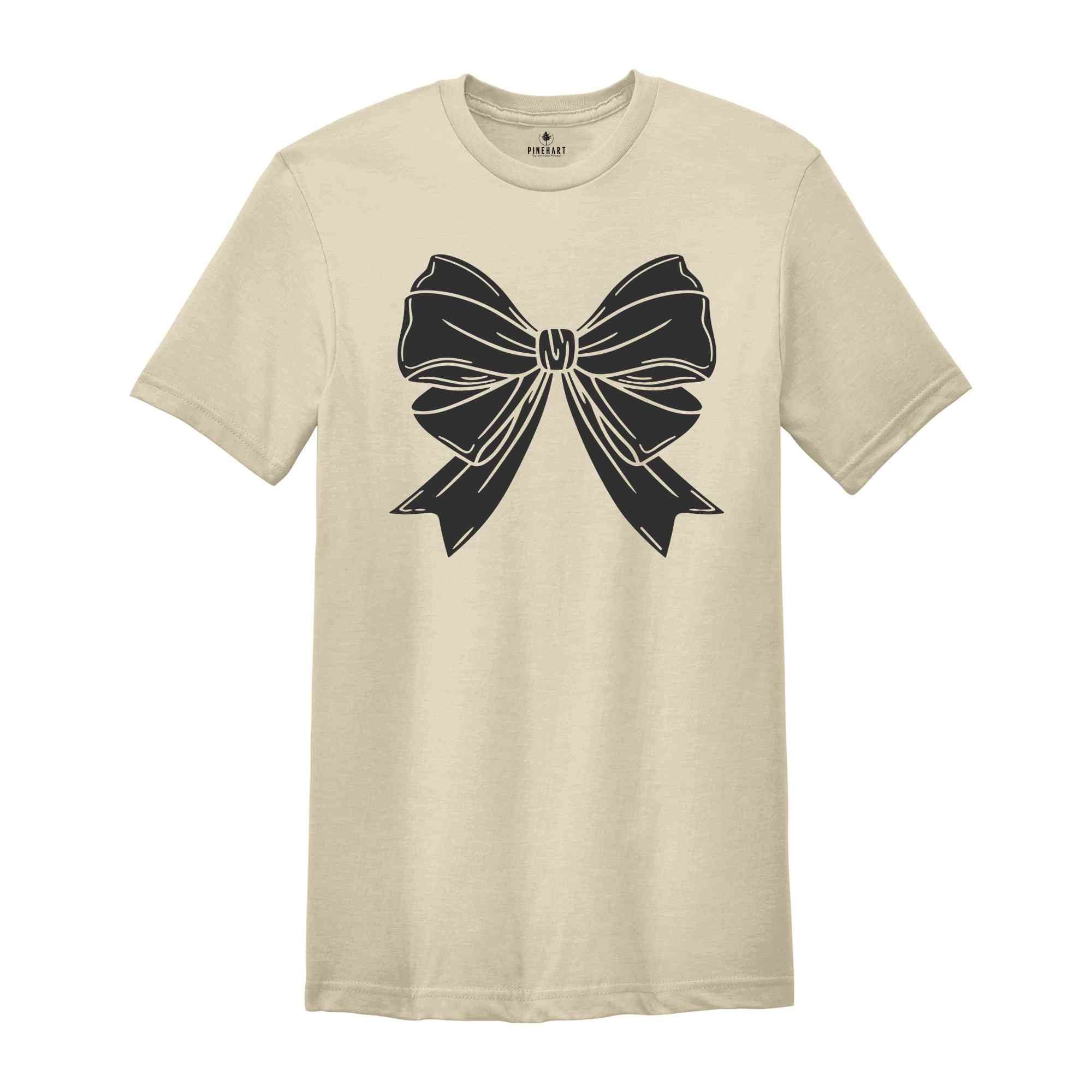 Coquette Big Bow Shirt, Mothers Day Gift, Bow Shirt, Coquette Gift, Bow Birthday Gift, Coquette Shirt, Vintage Bow Shirt, Retro Coquette Tee