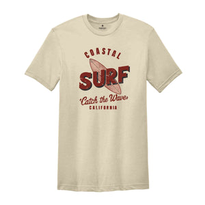 Coastal Surf Shirt, Coconut Girl Tee, Trendy Beachy Shirts, Surf Tshirt, Summer Tee, California Shirt, Ocean Wave Shirt