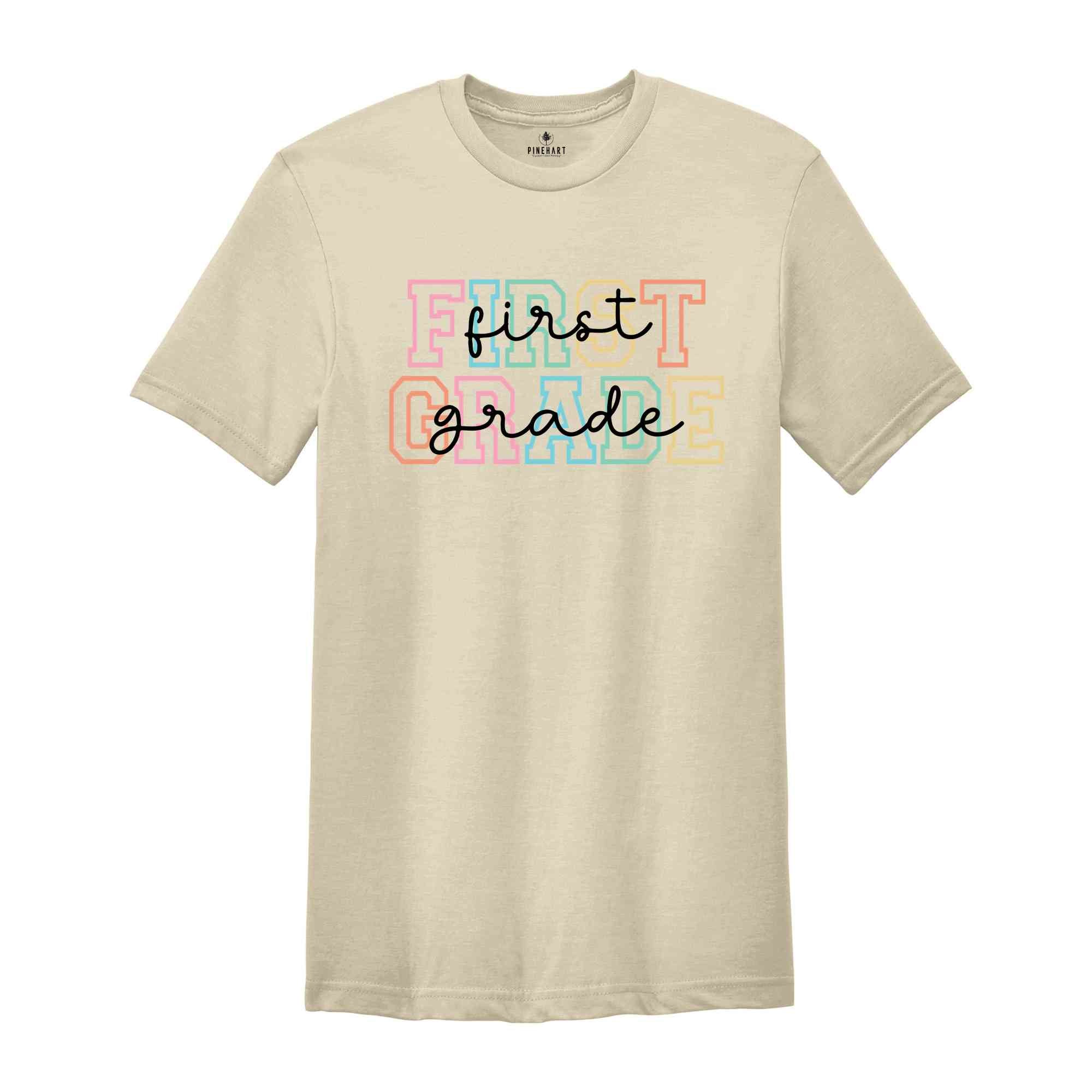 First Grade Shirt, 1st Grade Shirt, First Grade Teacher Shirt, Grade Rainbow Shirt, Teacher Gift, Kids First Grade Tee, Back To School