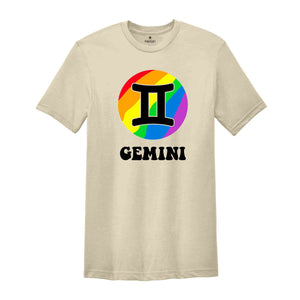 Gemini LGBT Shirt, Zodiac Sign Shirt, Gemini Birthday Shirt, LGBTQ Pride Shirt, Pride Month Shirt, Rainbow Shirt, Zodiac Tshirt