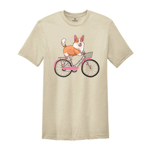 Corgi Mountain Biking T-Shirt, Valentine Dog Shirt, Valentines Shirt, Funny Dog Shirt, Cute Corgi Shirt, love Shirt, Valentine Shirt Dogs