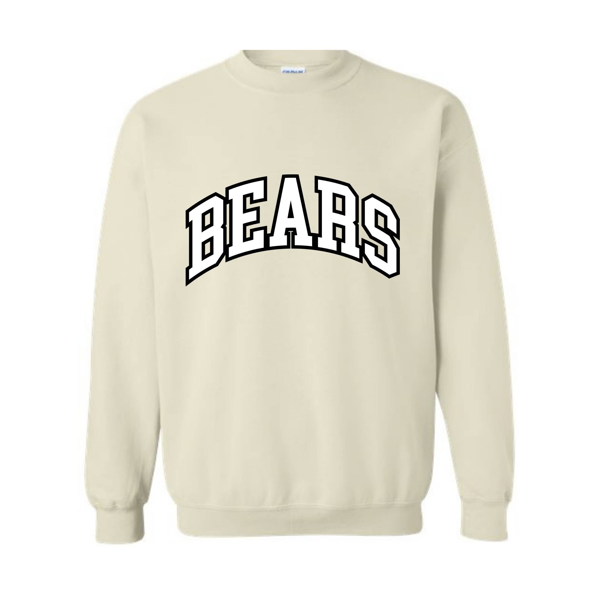 Team Mascot Sweatshirt, Bears Team Sweatshirt, Bears Team Spirit Sweatshirt, Bears Fan Tee, Bears School Sweatshirt, Bears School Spirit