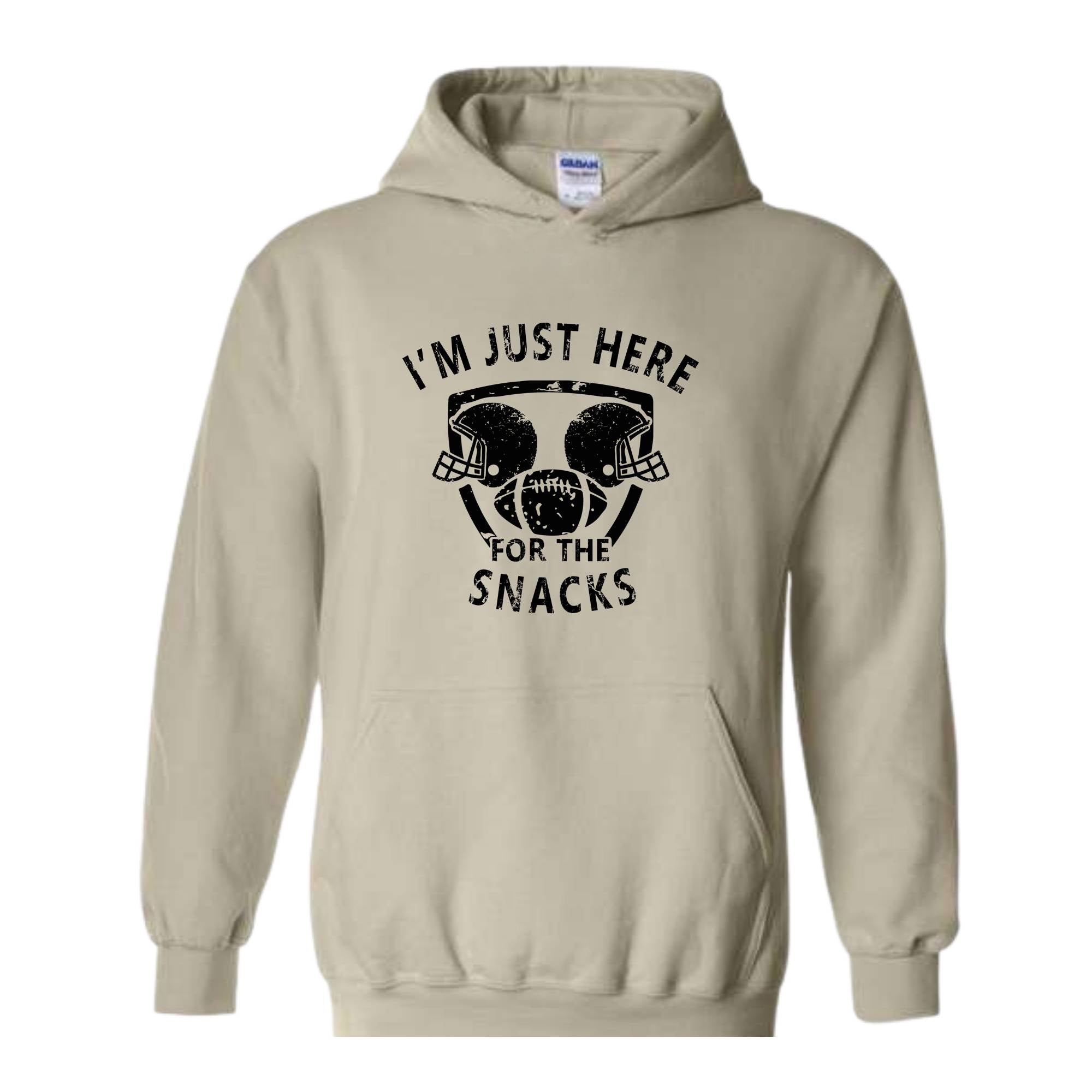 I'm Just Here For The Snacks Sweatshirt, Game Day Sweater, Football Season Sweatshirt, Football Fan Gifts, Sunday Game Apparel